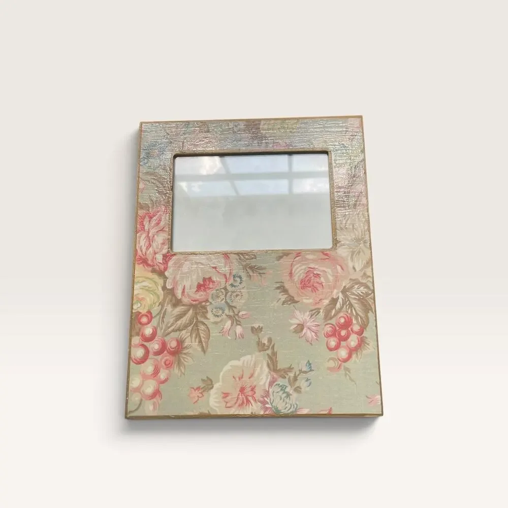 Marye-Kelley Decoupage Picture Frame Floral Cottagecore Vintage Style 4x6 Multi